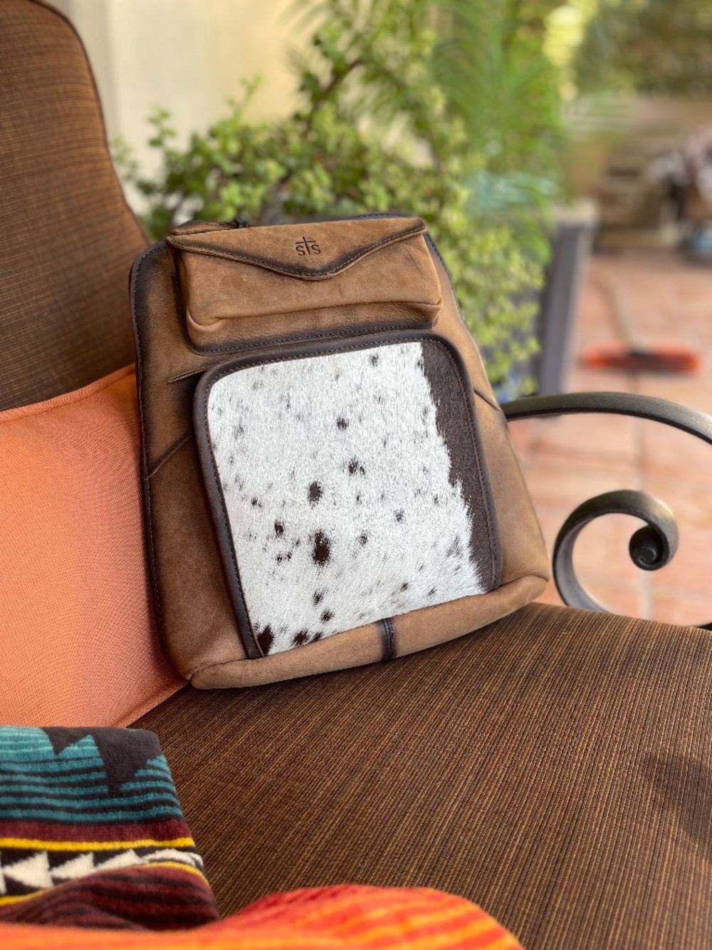NWOT - Cowhide Sunny Backpack by STS